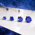 Denim Blue Cubic Zirconia Titanium Earrings